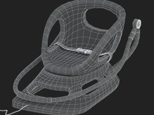3d plastic baby sled 3D Model