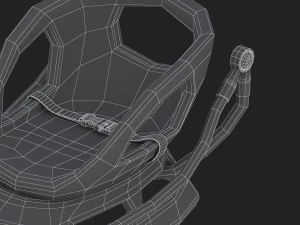 3d plastic baby sled 3D Model