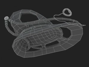 3d plastic baby sled 3D Model