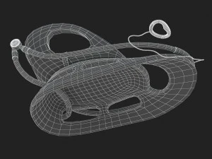 3d plastic baby sled 3D Model