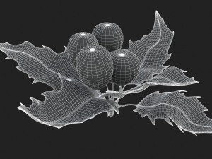 mistletoe sprig holly 3D Model