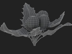 mistletoe sprig holly 3D Model
