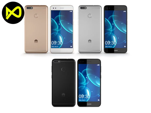 huawei p9 lite mini-y6 pro 2017 all colors 3D Model .c4d .max .obj .3ds .fbx .stl .blend 