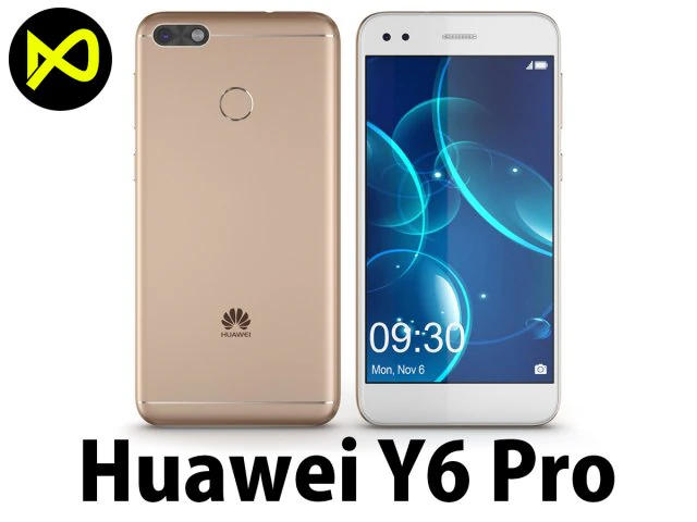 huawei p9 lite mini-y6 pro 2017 gold 3D Model .c4d .max .obj .3ds .fbx .stl .blend 