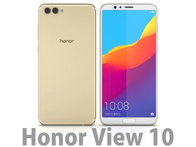 huawei honor view 10 beach gold 3D Model .c4d .max .obj .3ds .fbx .stl .blend 