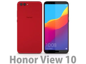 화웨이 Honor View 10 참 레드 3D 모델