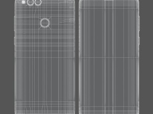 huawei honor 7x blue 3D Model