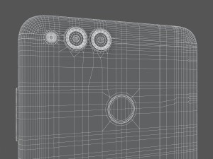 huawei honor 7x blue 3D Model