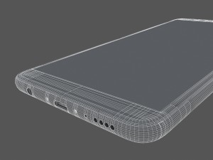 huawei honor 7x blue 3D Model