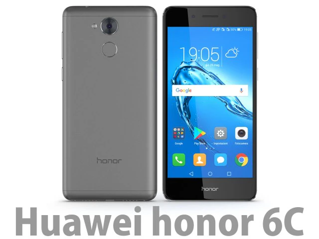huawei honor 6c gray 3D Model .c4d .max .obj .3ds .fbx .stl .blend 