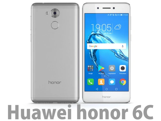 huawei honor 6c silver 3D Model .c4d .max .obj .3ds .fbx .stl .blend 