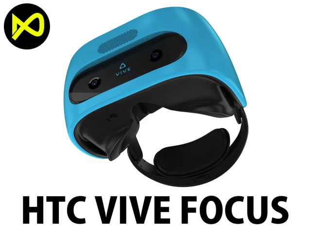 htc vive focus blue headset 3D Model .c4d .max .obj .3ds .fbx .stl .blend 