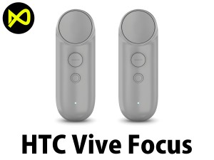 htc vive focus white controllers 3D Model