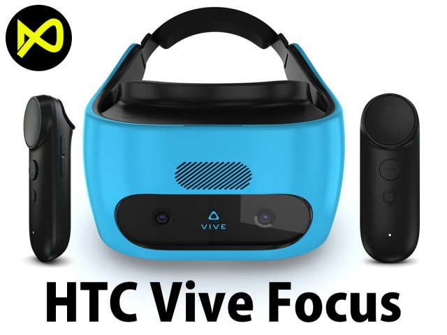 htc vive focus blue set 3D Model .c4d .max .obj .3ds .fbx .stl .blend 
