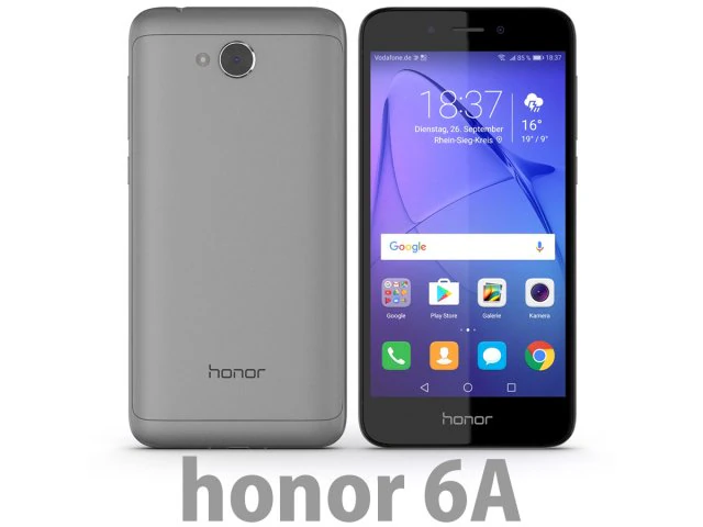 huawei honor 6a dark gray 3D Model .c4d .max .obj .3ds .fbx .stl .blend 