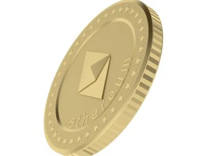 ethereum coin 3D Model
