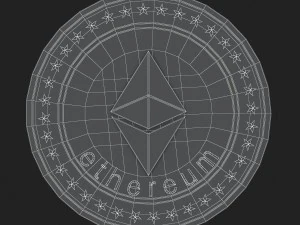 ethereum coin 3D Model