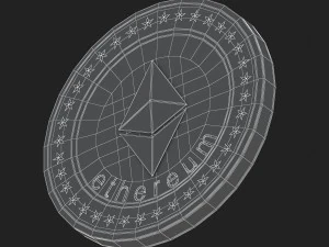 ethereum coin 3D Model