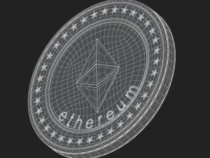 ethereum coin 3D Model