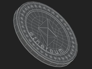 ethereum coin 3D Model