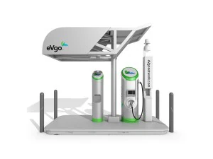 borne de recharge pour v&eacute;hicule &eacute;lectrique evgo Modèle 3D