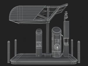 electric vehicle charging station evgo 3Dモデル