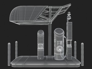 electric vehicle charging station evgo 3Dモデル
