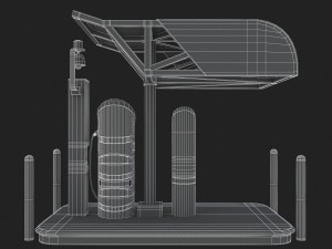 electric vehicle charging station evgo 3Dモデル