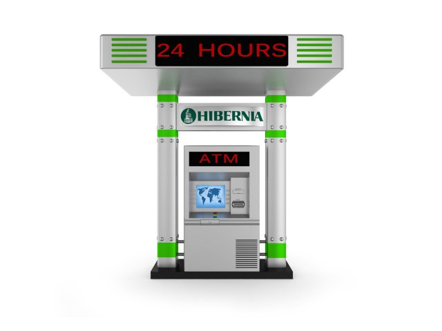 atm cash machine 3D Model .c4d .max .obj .3ds .fbx .stl .blend 