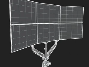 6-monitors 3D Model