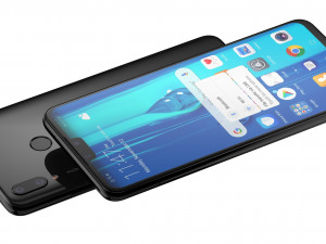 huawei y9 2019 black 3D Model