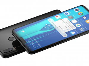 huawei y9 2019 black 3D Model