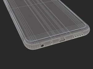 huawei y9 2019 black 3D Model