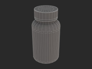 3d empty pill bottle 3D Model
