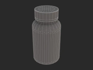 3d empty pill bottle 3D Model