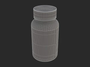 3d empty pill bottle 3D Model