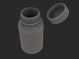 3d empty pill bottle 3D Model