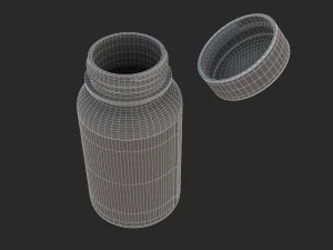 3d empty pill bottle 3D Model
