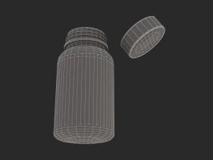 3d empty pill bottle 3D Model