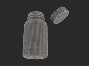 3d empty pill bottle 3D Model