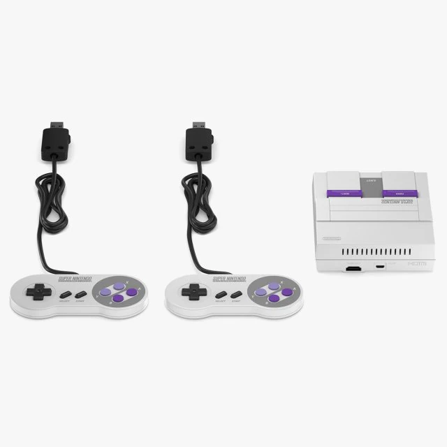super nintendo entertainment system classic edition 3D Model .c4d .max .obj .3ds .fbx .stl .blend 