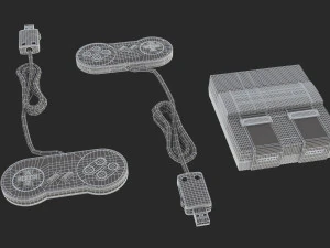 super nintendo entertainment system classic edition 3D Model