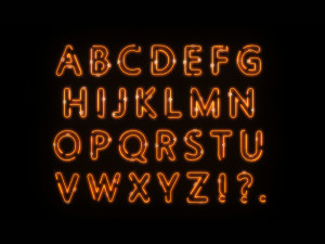 neon alphabet 2 3D Model