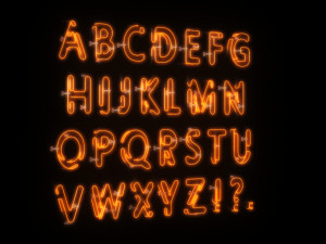 neon alphabet 2 3D मॉडल