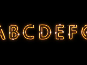 neon alphabet 2 3D Model