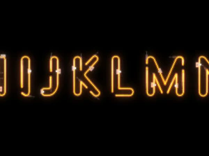 neon alphabet 2 3D Model