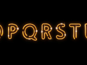 neon alphabet 2 3D Model
