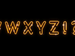 neon alphabet 2 3D Model