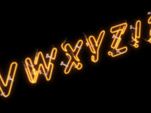neon alphabet 2 3D Model