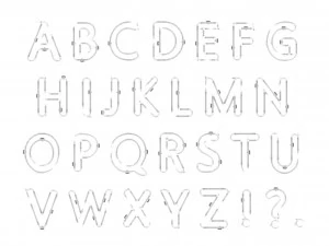 neon alphabet 2 3D Model